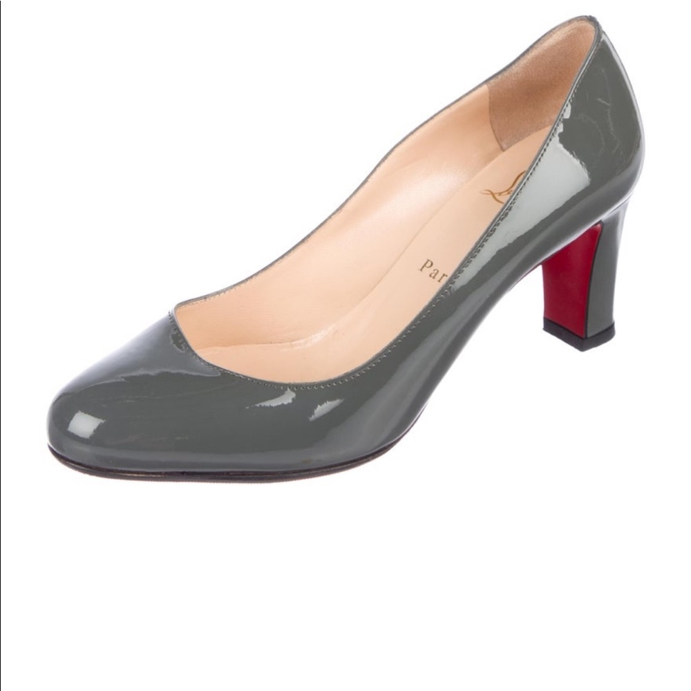 Grey patent leather Christian Louboutins